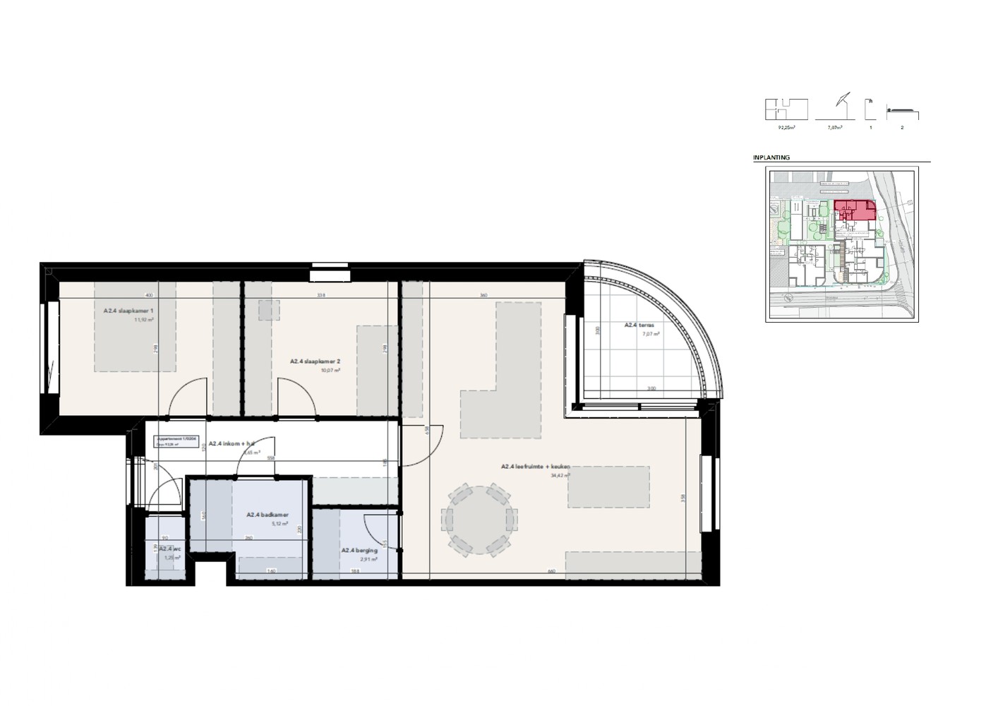 Appartement met 2 slaapkamers - foto 3