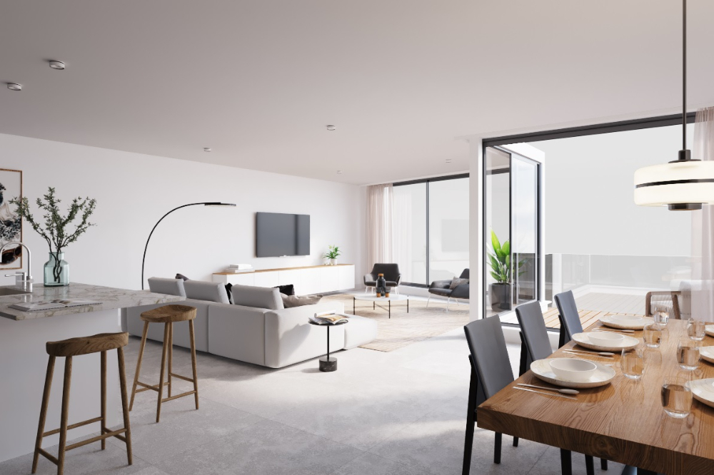 Nieuwbouwappartement op gelijkvloers met 3 slaapkamers en private tuin. - foto 4