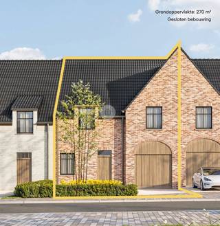 Deze energiezuinige gesloten nieuwbouwwoning in landelijke bouwstijl wordt volledig nieuw en instapklaar afgewerkt. De woning (lot 45) heeft een perceeloppervlakte van 270 m<sup>2 </sup>en een noordwestelijk georiënteerde tuin.<br /><br />Via de inkomhal kom je terecht in een open leefruimte met salon, eethoek, bureau en open keuken. Er is een aparte wasplaats en gastentoilet. Op de eerste verdieping zijn er 4 slaapkamers, nog een toilet, berging en een badkamer met dubbele wastafel, douche én bad. Met een vaste trap kom je op de zolderruimte die dienst kan doen als extra kamer. Er is een inpandige garage, een aangelegde voortuin en tuin met terras. De binnenafwerking van de woning gebeurt na aankoop en volgens de wensen en keuzes van de klant.<br /><br />Geniet daarbij van de nieuwste technieken, waaronder de geothermische warmtepomp, zonnepanelen en vloerverwarming om te verwarmen in de winter en te verkoelen in de zomer. Deze woning krijgt dan ook energielabel A. <strong>www.dumobil.be/nl/woonprojecten/projecten/meulebeke-steenstraat-kapellestraat</strong>.<br /><br />Vraag vrijblijvend verdere info aan bouwadviseur Sam: <strong>sam@dumobil.be</strong> | <strong>0483 210 133</strong>