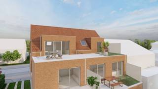 Virens betreft een kleinschalig nieuwbouwproject aan de Kerklei in Sint-Job-in-'t-Goor, bestaande uit 4 appartementen met garageboxen en bovengrondse autostaanplaatsen. Het gebouw omvat een gelijkvloerse verdieping en twee bovenliggende verdiepingen. De appartementen zijn bereikbaar via een gemeenschappelijke inkom- en traphal met lift. Op het gelijkvloers bevindt zich een ruim appartement van 144 m² met 2 slaapkamers, dressing, terras en private tuin. Op de eerste verdieping bevinden zich 2 appartementen met elk 1 slaapkamer en een eigen terras. De tweede verdieping omvat een appartement van 99 m² met 2 slaapkamers en een ruim terras van 33 m². Op het terrein worden garageboxen en bovengrondse autostaanplaatsen voorzien, zodat het project over praktische parkeermogelijkheden op eigen terrein beschikt. De focus ligt op kwaliteitsvol en energiezuinig wonen met aandacht voor licht, ruimte en een aangenaam binnenklimaat. De appartementen worden verwarmd door middel van warmtepompen en uitgerust met een ventilatiesysteem D. Het gebouw wordt tevens voorzien van een lift. De appartementen worden afgewerkt met kwalitatieve materialen voor onder meer keuken, sanitair en vloeren. Binnen de voorziene budgetten en bepalingen van het lastenboek krijgt de koper de mogelijkheid om de afwerking verder naar eigen smaak te bepalen. De combinatie van slechts 4 appartementen, private buitenruimtes, parkeermogelijkheden op eigen terrein en hedendaagse technieken maakt Virens tot een comfortabel en kleinschalig nieuwbouwproject in Sint-Job-in-'t-Goor. Plannen, lastenboek en verdere verkoopinformatie zijn verkrijgbaar via ons kantoor. Verkoopprijs vanaf 450.000 Euro, exclusief btw (excl andere belastingen). Verkoopprijs vanaf 531.000 Euro, inclusief 21% btw (excl andere belastingen). Verkoopprijs vanaf 486.000 Euro, inclusief 6% btw (excl andere belastingen). Meer informatie over de btw-tarieven raadpleeg de informatiepagina van de FOD Financiën. https://fin.belgium.be/nl/particulieren/woning/bouwen-verbouwen/afbraak-wederopbouw