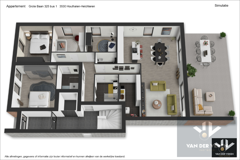 Ruim gelijkvloers nieuwbouwappartement met 4 slaapkamers en 2 badkamers, ruim terras en een mooie tuin op een goed bereikbare locatie! - foto 5