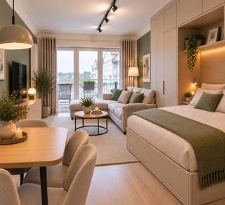 <strong>Knokke: Lichtrijke en instapklare studio te koop met een prachtig open zicht op het Ijzerpark. </strong><br /><br />Op een uitstekende ligging in het hart van Knokke bevindt zich deze instapklare studio, gelegen op de Dumortierlaan 86. De studio geniet van een prachtig open zicht op het groene IJzerpark, wat zorgt voor een aangename rust en een gevoel van ruimte midden in het bruisende centrum. <br /><br /><strong>Indeling: </strong><br />Inkomhal met vestiaire, lichtrijke leefruimte met toegang tot het aangenaam terras, volledig geïnstalleerde open keuken, badkamer met douche, toilet en wastafel. <br /><br /><strong>Troeven: </strong>
<ul><li>Topligging met prachtig open zicht op het Ijzerpark.</li><li>De studio is compleet gerenoveerd.</li><li>Nabij strand, winkels en horeca. </li><li>Recent gerenoveerd gebouw. </li><li>Privatieve kelderberging en gemeenschappelijke fietsenberging. </li></ul>
Meer informatie? Contacteer Ayita op 0496 13 43 12.