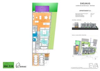 Het appartement 0.1 bevindt zich op het <strong>gelijkvloers </strong>in het 3-gevelgebouw. Dit appartement beschikt over een inkomhal met toilet, <strong>2 slaapkamers</strong>, badkamer en een ruime leefruimte met open keuken en berging. Vanuit de leefruimte is er toegang tot het terras. <br /><br />Alle info op kantoor. Contacteer ons voor meer inlichtingen op <strong>0478/059 069</strong> of via <strong>info@immoteam.be</strong>