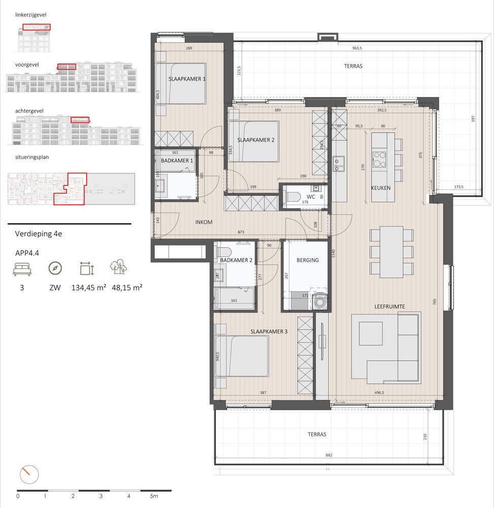 Appartement met 3 slpks en 2 grote terrassen (6% BTW mogelijk!) - foto 2