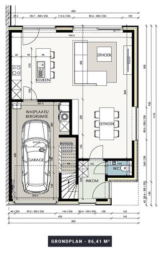 Deze energiezuinige moderne woning met een E-peil lager dan 20 (energielabel A) ligt tussen de Steenstraat en de Kapellestraat in een...