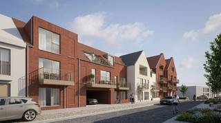 Mogelijkheid tot aankoop aan 6% BTW!<br /><br />Dit toekomstgerichte appartement maakt deel uit van een hoogwaardig nieuwbouwproject en combineert een moderne architectuur met een aangenaam wooncomfort. De open leefruimte met geïntegreerde keuken en eetplaats vormt het hart van de woning en creëert een lichtrijke, uitnodigende sfeer.<br /><br />Via het grote schuifraam sluit de leefruimte naadloos aan op het terras, waardoor binnen- en buitenleven mooi in elkaar overvloeien en je extra leefruimte geniet om te ontspannen.<br /><br />Het appartement beschikt over twee slaapkamers, een badkamer, een afzonderlijk toilet en een praktische technische berging. De doordachte indeling zorgt voor een optimaal ruimtegebruik en een hedendaagse woonkwaliteit.<br /><br />Een toekomstgerichte woonoplossing die comfort, functionaliteit en buitenruimte combineert, ideaal als eigen woning of als interessante investering binnen een nieuwbouwproject.<br /><br />Ook andere appartementen beschikbaar – plannen hieronder te bekijken.<br /><br />