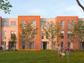 Deze gesloten bebouwing met een grondoppervlakte van 140m² combineert efficiënt ruimtegebruik met hedendaags wooncomfort. Op het gelijkvloers vind je een open leefruimte met keuken, een berging en een apart toilet. De eerste verdieping beschikt over drie slaapkamers, een ingerichte badkamer, een berging en een apart toilet. De tweede verdieping heeft een ruime slaapkamer met dressing, een berging en een tweede optionele badkamer. Geïnteresseerd? Neem contact op via 03 808 43 94 of info@matexi.be.<br /> 