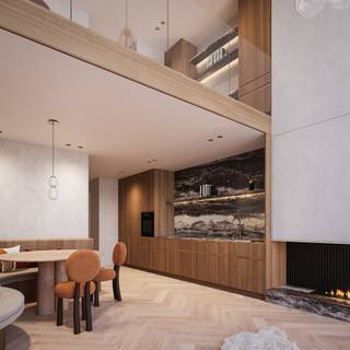 De Zeeschorre biedt wonen aan zee te midden van ongerepte natuur.<br /><br />Hier verrijzen binnenkort 8 doorzonappartementen.<br /><br />Vanuit de woonkamer heeft u uitzicht op de schorren en duinen, het strand en de zee. Aan de achterzijde kijkt u uit over het natuurgebied de Vuurtorenweiden en de oude vuurtoren van Heist.<br />'s Avonds geniet u van de lichtjes van de haven en het geruis van de golven.<br /><br />Deze kleinschalige en exclusieve residentie beschikt over ruime terrassen aan de voor- en achterzijde, en is afgewerkt met hoogwaardige materialen getekend door de lokale architect Piet Bailyu.<br /><br /><strong>Mezzanine 61:  (Zesde en zevende verdieping)</strong><br /><br />Indeling:<br /><br />* Op de zesde verdieping: inkomhal, vestiaire, berging, leefruimte met zeezicht uitgevend op het terras, volledig ingerichte open keuken, masterbedroom met zuidgericht terras en badkamer, trap naar de bovenverdieping,<br />* Op de zevende verdieping: bureelruimte op de mezzanine (of kan ingericht worden als 4e slaapkamer), 2 extra slaapkamers , douchekamer met inloopdouche en lavabo, toilet, berging.<br /><br />Gemeenschappelijke fietsenberging op het gelijkvloers met toegang via de Jozef D'hoorelaan (3 fietshaken per appartement)<br /><br />Mogelijkheid tot aankoop van een ruime berging in de kelderverdieping.