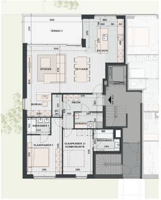Dit <strong>stijlvolle gelijkvloersappartement</strong> (115,65m²) aan de oostkant van <strong>Residentie Pelikaan</strong> biedt een <strong>moderne en comfortabele woonomgeving</strong> in een groene, waterrijke setting.<br /><br />Dit appartement beschikt over<strong> 2 slaapkamers en 2 badkamers.</strong><br /><strong>Dankzij het ruime terras </strong>(15m²) geniet je van een <strong>open en lichtrijke leefruimte</strong>, terwijl de <strong>grote raampartijen</strong> zorgen voor een <strong>aangename connectie met buiten</strong>.<br /><br />Het ruime terras aan de zuid- oostkant is ideaal om te <strong>genieten van de zon en de rust van de omliggende natuur</strong>. De <strong>energiezuinige lucht-waterwarmtepomp</strong> en <strong>duurzame afwerking</strong> garanderen een<strong> milieuvriendelijk en comfortabel binnenklimaat</strong> met <strong>lage energiekosten.</strong><br /><br />Parkeren is mogelijk in de <strong>ondergrondse garageboxen of staanplaats.</strong><br /><br />Dit appartement is perfect voor wie houdt van een <strong>rustige woonomgeving</strong>, gecombineerd met de <strong>nabijheid van het centrum</strong> van Ingelmunster en<strong> vlotte verbindingen naar de omliggende steden.</strong>