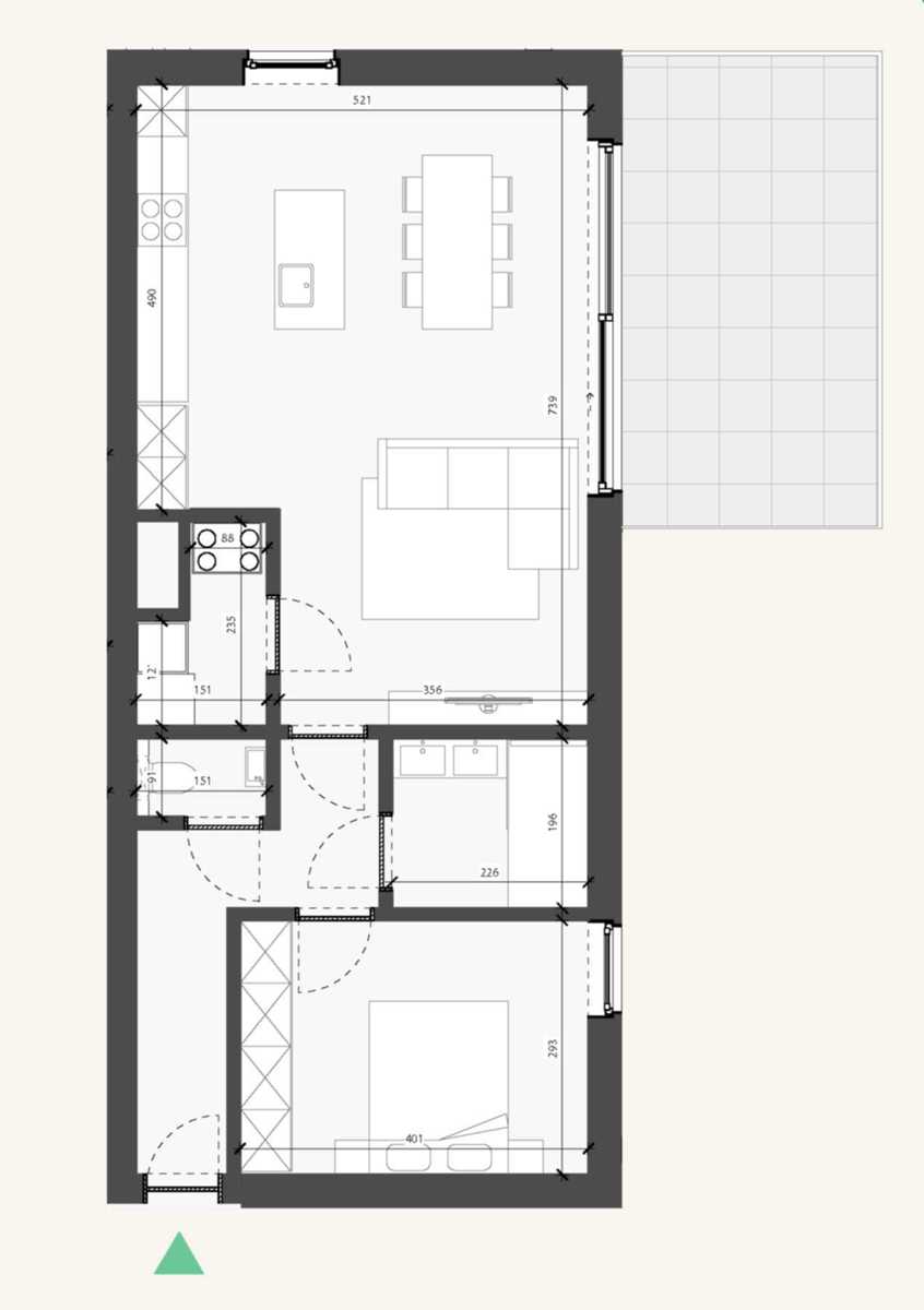 0.7 Gelijkvloers appartement met 2 slaapkamers - foto 4