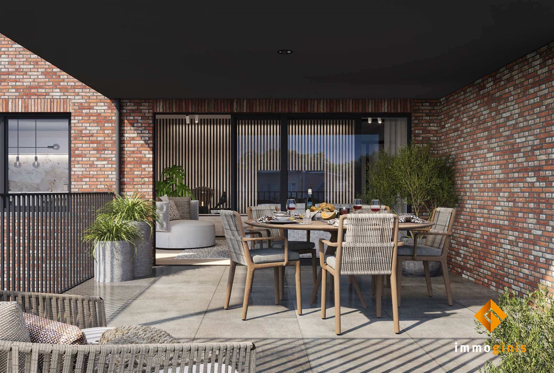 Appartement (tweede verdieping) met 2 slaapkamers en ruim overdekt terras. - foto 3