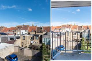 Recently built flat located on the second floor of the Manon residence on Astridlaan in Nieuwpoort. Layout: Entrance hall, separate toilet, separate storage room, sunny living room with open kitchen overlooking Astridlaan, bathroom with washbasin and shower, separate bedroom opening onto the balcony at the rear. Includes parking space at the rear of the residence and basement storage room. Floor plan attached. EPC: 88 kWh/m². Asking price: €248,000.
