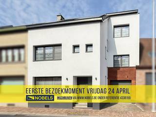 1ste bezoekdag vrijdag 24 april! Inschrijven kan via www.nobels.be onder referentienummer 4338159.RUIME, GERENOVEERDE WONING met garage, ZUIDGERICHTE...
