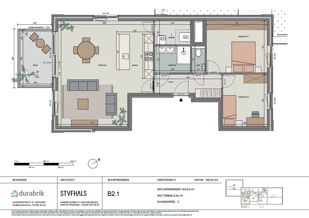 Twee slaapkamer hoekappartement met zuidwest gericht terras - foto 4