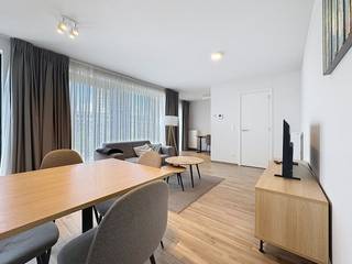 Nabij Tour & Taxi, in de Groendreef 6, te Brussel, gemeubeld appartment van ± 62 m² te koop in perfecte staat. Het bevindt zich op de 6de...