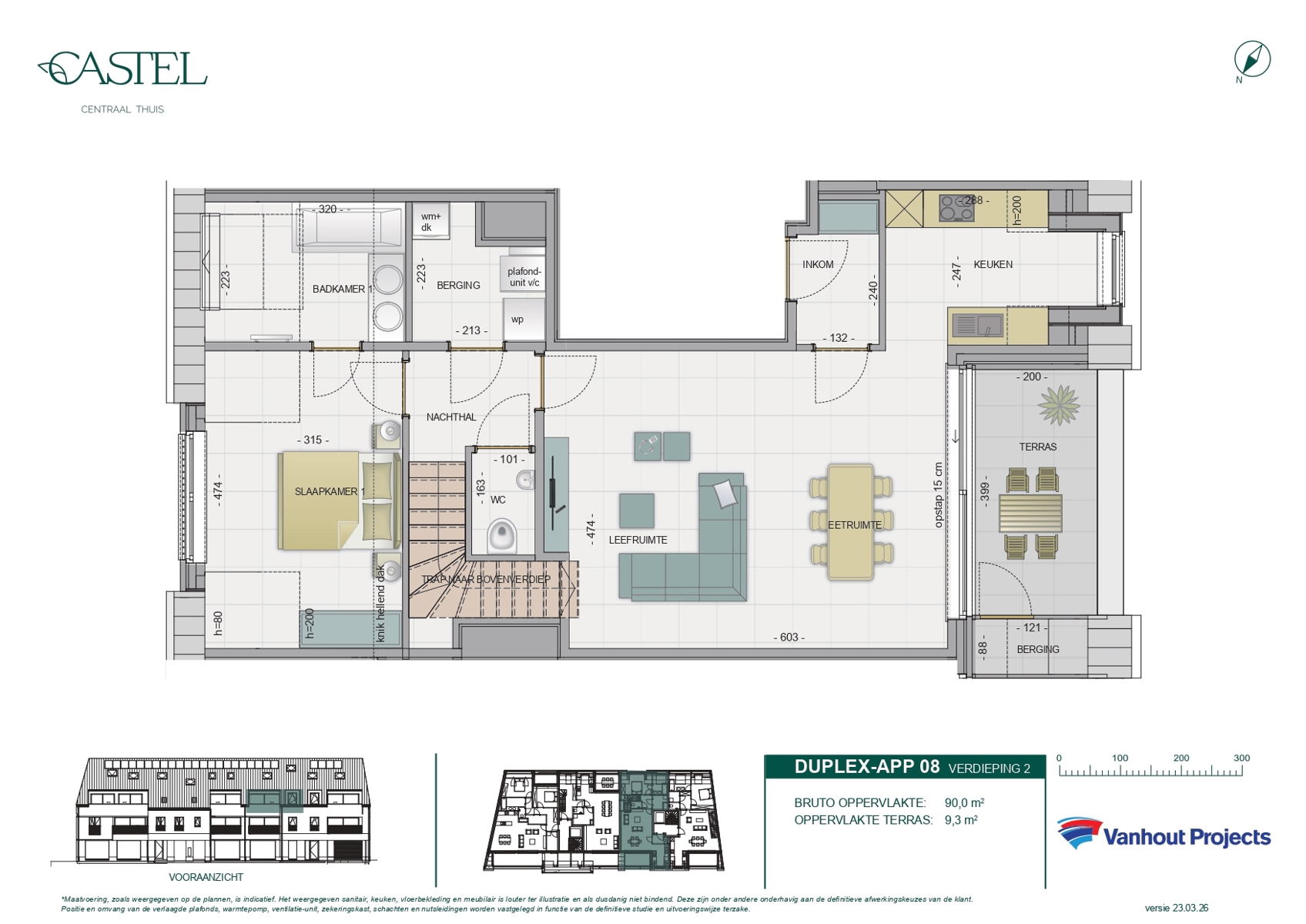 Residentie Castel: duplex 120,3m² met 2 slpk. & 9,3m² terras - foto 2