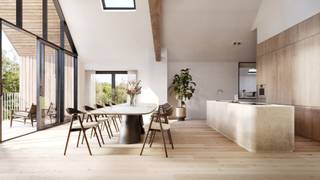 Discover living in the Prinsenhof - a unique conversion of a historical site, where every corner tells a story, with respect for the past and an eye on the future.<br /><br />Step into this exclusive two-bedroom penthouse, located in the former 'warehouse' of this special renovation project. The spacious, light-filled living area with oak parquet flooring and high-quality open kitchen exudes class. The free height up to 5.5 meters in the ridge and the visible beam structure give an impressive feeling of space. Through a double sliding window, you reach the sunny terrace with practical terrace storage.<br /><br />The penthouse has two spacious bedrooms and one bathroom. A storage room and separate toilet complete the whole. This sustainable project is finished with high-quality materials, individual heat pumps, and underfloor heating.<br /><br />Additional benefit: under certain conditions, you can enjoy the reduced VAT rate of 6% - a nice saving on your dream home.<br /><br />The Prinsenhof comprises 23 apartments and 5 family homes around a car-free, green courtyard. Underground parking garage with car lift, parking spaces, and optional storage rooms.<br /><br />Interior images are indicative. EPB in progress (energetic renovation max. E70).