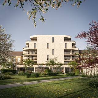 In de doorzonappartementen wordt de lichtinval en de sereniteit van de groene gevel in het hele appartement doorgetrokken. De grote ramen aan zowel de voor- als achterkant van de leefruimte zorgen voor een overvloed aan natuurlijk licht, waardoor de binnenruimte op elk moment van de dag straalt. Ieder doorzonappartement beschikt over twee knap afgewerkte slaapkamers.