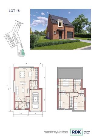 <p>Ontdek <strong>Residentie HELIOS</strong>, een stijlvol nieuwbouwproject van 16 woningen te hartje Eindhout, in een groene- en autoluwe omgeving.</p>
<p>Dit project wordt gerealiseerd aan de “Zonneheem”. Deze weg vormt een nieuwe doorsteek tussen de Gemeenteheidestraat en de Molenstraat. Hier wordt zelfs geen doorgaand verkeerd toegestaan.<br />In vlotte verbinding naar winkels, horeca, dorpsvoorzieningen, op- en afrit E313, is het hier genieten van comfortabel wonen met alles vlakbij.<strong><br /><br />LOT 15 – </strong>Deze open bebouwing beschikt over een bewoonbare vloeroppervlakte van 187m², inclusief tuinberging alsook inpandige garage met automatische poort.</p>
<p><strong>INDELING: </strong></p>
<p>Gelijkvloers:</p>
<ul>
<li>Inkomhal met vestiaire ruimte en apart toilet</li>
<li>Leefruimte met open keuken voorzien van alle toestellen: inductie kookplaat inclusief afzuigkap, vaatwasser, combi-oven, spoelbak.</li>
</ul>
<p>Aansluitend treft men de berging/ technische ruimte.</p>
<p><strong>Verdiep:<br /></strong>De nachthal verleent toegang tot:</p>
<ul>
<li>De 3 slaapkamers</li>
<li>De badkamer met ligbad, inloopdouche en toilet</li>
</ul>
<p><strong>Zolder: <br /></strong>Vliertrap: enkel berging</p>
<p><strong>Tuin/ terras: <br /></strong>Zuidoost terras van 15,10m², met achterliggende, afgewerkte tuin.</p>
<p><strong>Bijzonderheden: <br /></strong>E-peil: <E10<br />Zonnepanelen (vermogen van minimaal 5400 WP)<br />Lucht-water warmtepomp<br />Ventilatie C<br />Recuperatiepomp regenwater 5000L (toiletten, buitenkraan, wasmachine)</p>
<p>Helios: centraal, duurzaam en zorgeloos wonen in Eindhout (Laakdal)</p>