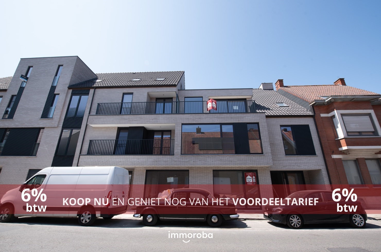 Nieuwbouw gelijkvloersappartement (60 m²) met terras in Residentie Albert &amp; Jerome – Desselgem - foto 1