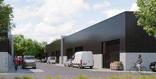 Uitstekend gelegen nieuwbouw KMO-unit van 150 m² te koop in Sint-Lievens-Houtem (Bavegem). De casco KMO-unit is opgebouwd uit een staalconstructie...