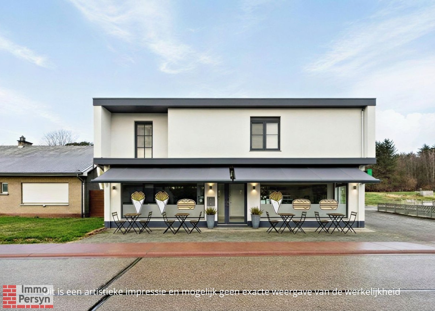 Handelspand met bovenliggend appartement en achterliggende bouwgrond. - foto 2