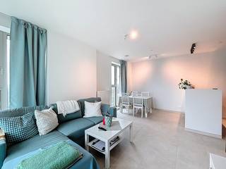 Nieuwbouw appartement met prachtig uitzicht over ’t Eilandje en de Schelde. In de nieuwe residentie DOKTOREN nabij het Kempisch dok en Park...