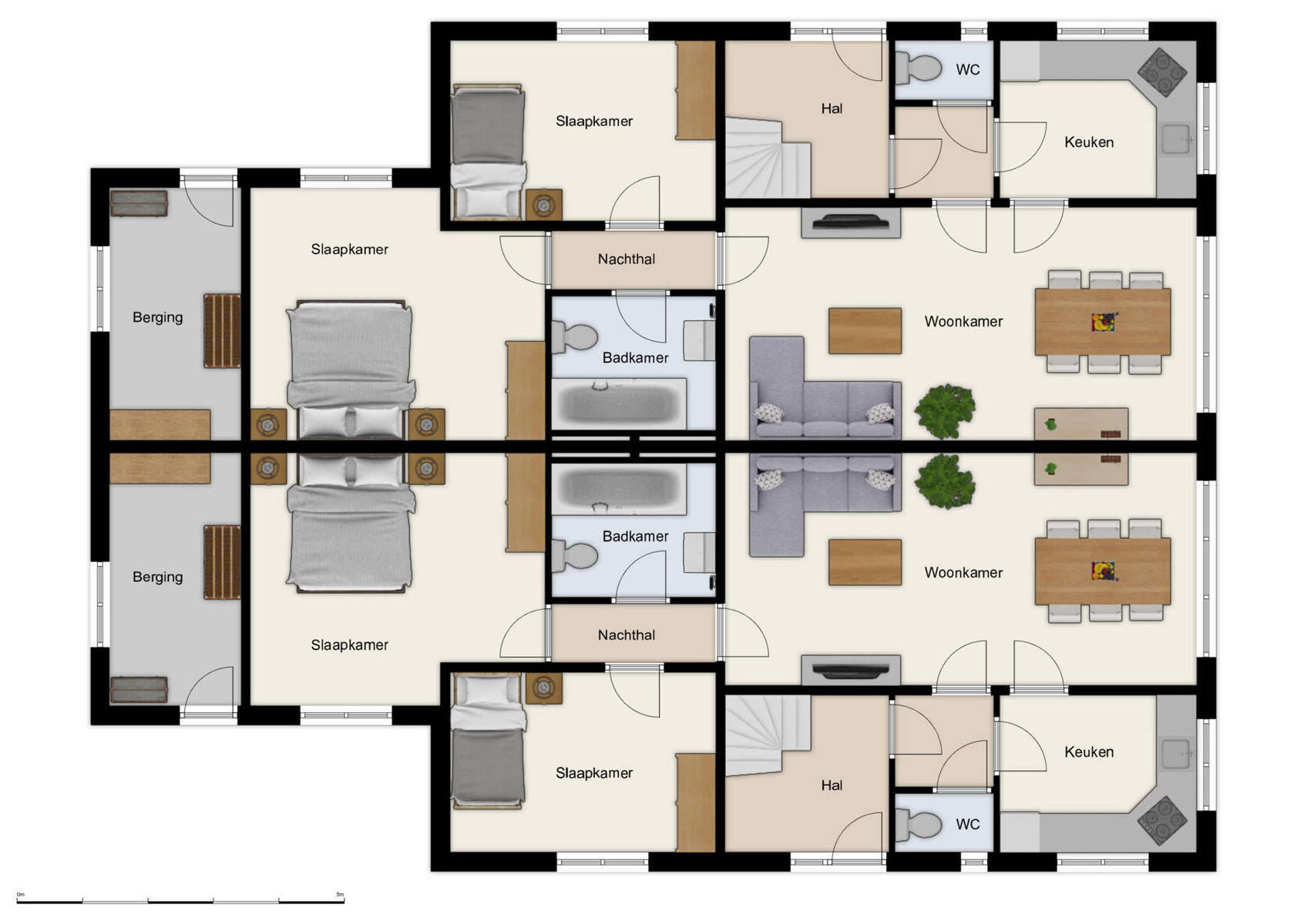 OPBRENGSTEIGENDOM 4 APP + 4 GARAGEBOXEN + TUIN - foto 3