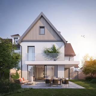 Prachtige nieuwbouw koppelvilla in de verkaveling "Zoute Schorre".Indeling van de nieuwbouw woning:Inkomhal met gastentoilet en vestiaire. Grote...