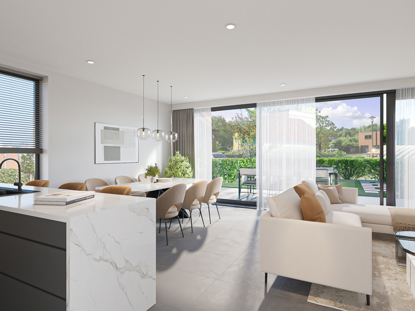 Gelijkvloers nieuwbouwapp. van 102m² met 2 slpk. & terras - foto 5