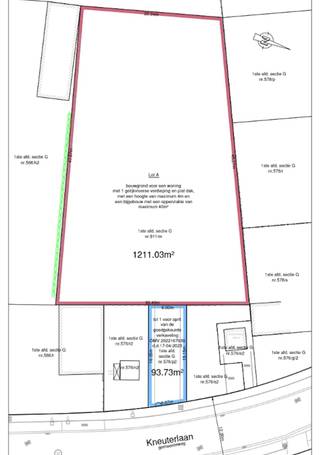 Bouwperceel voor open bebouwing - ca. 1.305m²Stedenbouwkundig attest voor een gelijkvloerse woning met plat dak(15m breed, 17m diep), bijgebouw...