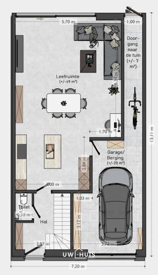 In het centrum van Kemzeke vindt u deze nog te bouwen nieuwbouwwoning op een uitstekende en centrale ligging, met een sterke prijs-kwaliteitverhouding. Een moderne woning die comfort, ruimte en energiezuinig wonen perfect combineert.<br /><br />De woning beschikt over een inkomhal met vestiaire en apart gastentoilet. De lichtrijke leefruimte sluit aan op een open keuken die inbegrepen is in het budget en uitkijkt op de tuin. Aansluitend bevindt zich de inpandige garage, een grote troef die zorgt voor extra comfort en praktische bergruimte.<br /><br />Via de zij-ingang heeft u rechtstreeks toegang van de garage naar de tuin, ideaal voor fietsen of tuinmateriaal zonder door de woning te moeten.<br /><br />Op de verdieping zijn er 3 slaapkamers en een badkamer met bad én inloopdouche. De ruime zolder biedt nog de mogelijkheid om 1 à 2 extra kamers te creëren, wat deze woning toekomstgericht en flexibel maakt.<br /><br />De woning is volledig conform de EPB-eisen en dus future proof. Ze wordt verwarmd via warmtepomp en vloerverwarming, wat zorgt voor een laag energieverbruik en hoog wooncomfort.<br /><br />Troeven:<br /><br />- Centrumligging Kemzeke<br />- 3 slaapkamers + uitbreidbare zolder (1-2 extra kamers)<br />- Inpandige garage<br />- Zij-ingang met directe toegang tot tuin<br />- Open keuken en badkamer inbegrepen<br />- Warmtepomp + vloerverwarming<br />- EPB-conform en energiezuinig<br /><br />Interesse? Contacteer ons via 052 46 38 03 voor meer info of een bezoek.
