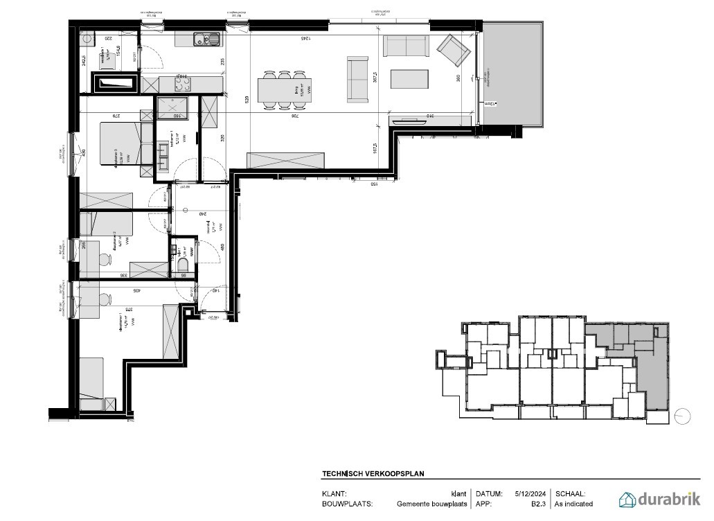 Ruim appartement met 3 slpks en terras - foto 5