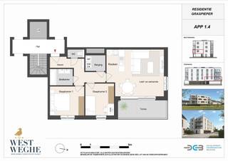 Profiteer nu van de exclusieve lanceringsvoorwaarden, geldig voor de eerste 3 verkopen binnen dit nieuwbouwproject.<br /><br />KORTINGEN TOT € 15.000 MOGELIJK (OP CONSTRUCTIEWAARDE)<br /><br />Wees er snel bij en geniet van een aantrekkelijk lanceringsvoordeel op uw nieuwe thuis.<br /><br />Dit nieuwbouw tweeslaapkamer appartement op de eerste verdieping van Res. Graspieper - Project Westweghe maakt deel uit van een kleinschalig en stijlvol woonproject in Leffinge.<br /><br />Het appartement werd ontworpen met het oog op maximaal wooncomfort en beschikt over een lichtrijke leefruimte, een volledig uitgeruste open keuken, twee volwaardige slaapkamers en een ruim terras van (10m²).<br /><br />De absolute blikvanger van de woonwijk is zonder twijfel het publieke park van 1,6 hectare. Deze prachtig aangelegde groenzone vormt een echte oase van rust en beschikt over wadi’s, natuurlijke speelzones en gezellige ontmoetingsplaatsen. Dankzij de volledig verkeersluwe inrichting kunnen kinderen er veilig buiten spelen en geniet u dagelijks van een aangename en gezonde leefomgeving.<br /><br />Ondanks de rustige ligging bevindt u zich midden in het centrum, met scholen, winkels en gezellige horecazaken op wandelafstand. Ook de kust ligt binnen handbereik: met de fiets bereikt u de zee in ongeveer 20 minuten, terwijl u met de wagen slechts 5 minuten onderweg bent.<br /><br />De wijk straalt bovendien een levendige en gezellige sfeer uit dankzij de doordachte combinatie van woningen en appartementen. Hierdoor ontstaat een dynamische buurt waar jong en oud zich thuis voelt.<br /><br />Ook aan praktisch comfort en duurzaamheid werd gedacht. Bij het appartement dient een privatieve berging verplicht aangekocht te worden vanaf €4.900 exclusief kosten, evenals een carport vanaf €18.900 exclusief kosten.<br /><br />Dit appartement is uitgevoerd als een BEN-appartement (Bijna-Energieneutraal) met een E-peil lager dan E30.<br /><br />Prijzen kunnen steeds aangepast worden zonder voorafgaande verwittiging. Oppervlaktes worden telkens bruto vermeld.<br /><br />Voor meer informatie of een bezoek kunt u contact opnemen met Inti via inti@immofrancois.be of 0499 74 89 74.<br /><br />Meer informatie over het project vindt u op westweghe.be/appartementen/.<br /><br />TROEVEN<br /><br /><ul><li>nieuwbouw BEN-appartement<br /><br /></li><li>2 slaapkamers<br /><br /></li><li>ruim terras van (10m²)<br /><br /></li><li>lichtrijke leefruimte<br /><br /></li><li>rustige en groene ligging<br /><br /></li><li>wonen aan een park van 1,6 hectare<br /><br /></li><li>verkeersluwe en kindvriendelijke omgeving<br /><br /></li><li>centrum op wandelafstand<br /><br /></li><li>kust op 5 minuten rijden<br /><br /></li><li>berging vanaf €4.900 exclusief kosten<br /><br /></li><li>carport vanaf €18.900 exclusief kosten<br /><br /></li><li>BEN E-peil < E30</li></ul>