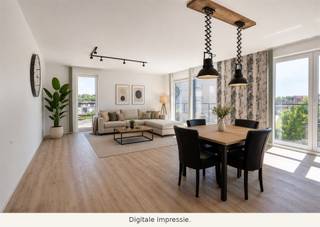 <p>Welkom in dit aangename appartement van ca. 90 m², waar ruimte, licht en hedendaags wooncomfort mooi samenkomen.</p><p>De ruime leefruimte geniet dankzij de grote raampartijen van veel natuurlijke lichtinval en sluit mooi aan op de open keuken. De onderhoudsvriendelijke tegelvloer in parketlook geeft het geheel een warme en verzorgde uitstraling. De keuken is praktisch ingericht en biedt voldoende werk- en bergruimte.</p><p>Vanuit de leefruimte heeft u rechtstreeks toegang tot het terras, een fijne plek om buiten te genieten.</p><p>Het appartement beschikt over twee volwaardige slaapkamers. Verder vindt u een badkamer met inloopdouche en wastafel, een afzonderlijk toilet en een praktische berging voor extra stockage.</p><p>Troeven op een rijtje:</p><p>* ca. 90 m² woonoppervlakte<br />* lichtrijke leefruimte met open keuken<br />* 2 volwaardige slaapkamers<br />* terras aansluitend aan de leefruimte<br />* kelderberging i<br />* handig gelegen garagebox met elektrische poort, de garage is mee aan te kopen voor € 30.000</p><p>Interesse? Vraag snel en eenvoudig uw bezoek aan via onze website: www.guldentopsvastgoed.be</p>