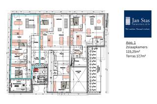 Ontdek dit ruime tweeslaapkamerappartement van ca. 127 m² en 17m² terras. De aangename leefruimte vormt het hart van het appartement en geniet dankzij de grote raampartijen van een mooie connectie met de buitenruimte.<br /><br />Geen zorgen te maken over voorschotten, deze appartementen betaal je pas zodra ze klaar zijn om in te trekken. <br /><br />De woning beschikt over twee slaapkamers, ideaal voor een koppel, klein gezin of wie graag extra ruimte heeft voor een bureau of hobbykamer. De indeling is praktisch en doordacht, met een vlotte circulatie tussen de verschillende ruimtes.<br /><br />Dit project ligt dichtbij alle voorzieningen die u nodig heeft. Voor lekkers kan u terecht bij de bakker om de hoek of de supermarkt.<br />Een absolute troef is de bijhorende tuin, heerlijk georiënteerd op het zuidwesten. Hierdoor geniet u volop van de zon in de namiddag en van de heerlijke avondzon.<br /><br />✔ Keuze uit 1 of 2 slaapkamers<br />✔ Geen voorafbetalingen – betalen bij oplevering<br />✔ Kwalitatieve afwerking en doordachte indeling<br />✔ Gemeenschappelijke tuin in een rustige omgeving<br />✔ Ondergrondse parking (11 plaatsen) met autolift<br />✔ Ruime fietsenberging<br /><br />Energiezuinig &amp; futureproof:<br />✔ Vloerverwarming<br />✔ Warmtepomp<br />✔ Zonnepanelen per appartement<br />✔ Ventilatiesysteem D<br />✔ Uitstekende isolatie<br /><br />Rustig gelegen én vlot bereikbaar – ideaal voor eigen bewoning of investering.<br /><br />Prijzen excl. BTW en registratierechten.<br /><br />Interesse? Contacteer Philippe via 0470 308 563 of philippe@immojanstas.be