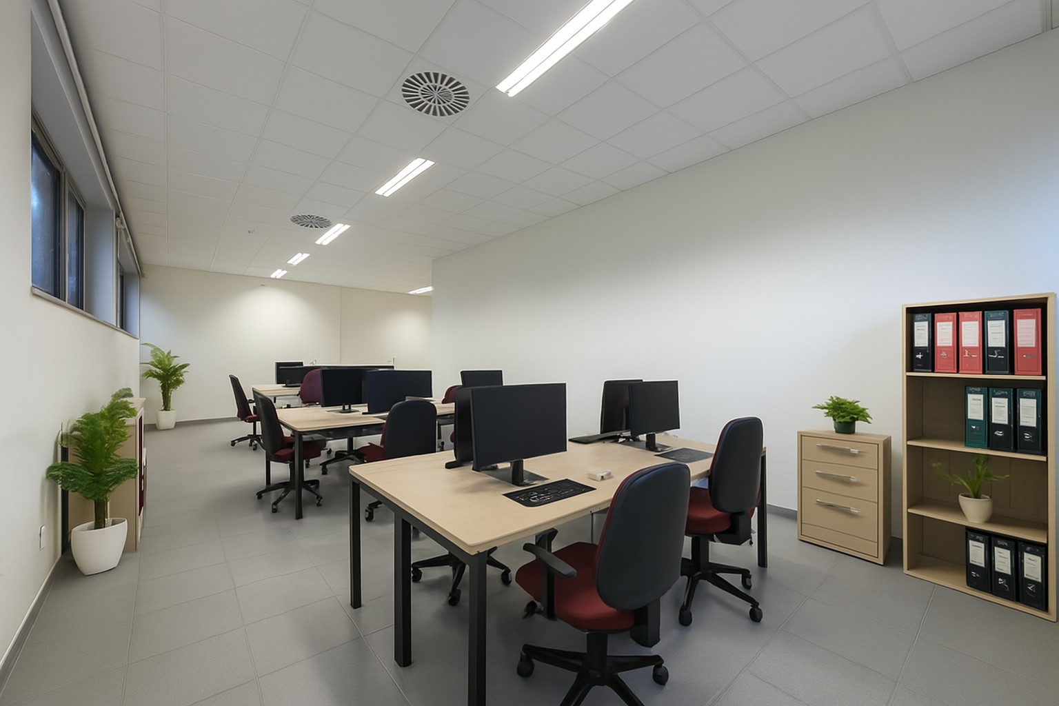 VOLLEDIG VERNIEUWDE en instapklare KANTOORRUIMTE op gelijkvloers (± 55m²) met UITSTRALING op de markt van Knesselare! Ruime parkeergelegenheid langs de openbare weg. - foto 3
