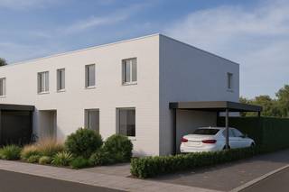 Ben je op zoek naar een instapklare woning in het centrum van Wevelgem? In de Nieuwe Markt te Wevelgem zijn er drie rijwoningen en twee halfopen bebouwingen beschikbaar. Deze moderne woningen bieden comfortabel en energiezuinig wonen, ideaal voor wie op zoek is naar een duurzame thuisbasis.<br /><br /><strong>Ideale locatie voor pendelaars.</strong><br /><br />Gelegen in het hart van Wevelgem, zijn deze woningen optimaal bereikbaar met het openbaar vervoer. Dit maakt het een ideale plek voor pendelaars die dagelijks naar nabijgelegen steden reizen. Met alle voorzieningen binnen handbereik, zoals winkels, scholen en restaurants, vind je hier alles wat je nodig hebt voor een comfortabel leven.<br /><br /><strong>Comfortabel en modern wonen.</strong><br /><br />De woningen zijn voorzien van energiezuinige technieken, waaronder een warmtepomp. Dankzij de doordachte indeling kun je optimaal genieten van je nieuwe thuis. Elk huis biedt de ruimte en functionaliteit die je nodig hebt, of je nu alleen woont of met een gezin.<br /><br />Elke woning beschikt over een privé parkeerplaats voor de deur. De ruime badkamer is uitgerust met zowel een ligbad als een inloopdouche. Met drie slaapkamers en extra bergingsruimte zowel beneden als boven, geniet je van voldoende opslagmogelijkheden en een praktische indeling. Bovendien geniet je van een gezellig stadstuintje met een aangelegd terras.<br /><br /><strong>Jouw nieuwe thuis wacht op je.</strong><br /><br />Laat deze kans niet liggen en ontdek deze instapklare woningen in de Nieuwe Markt te Wevelgem. Met een totale prijs, inclusief kosten, <strong>van €446.349</strong>, weet je precies waar je aan toe bent. Neem contact met ons op voor meer informatie!