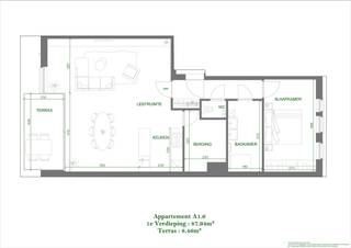 <p>Mooi ruim appartement op de 1ste verdieping met een ruime leefruimte met open keuken en aansluitende berging, 1 slaapkamer, badkamer met douche en dubbele lavabo en apart toilet, mooie inkomhal met plaats voor een ruime vestiairekast en glazen deur naar leefruimte. Het terras grenst aan de leefruimte en biedt u een mooi zicht op een groene gemeenschappelijke tuin. <br />Het project "Alba" is gelegen net buiten het stadcentrum van Mechelen waar je kan genieten van alle ruste met het comfort van de stad binnen handbereik. De Abeelstraat bevindt zich in Mechelen Zuid, een rustige zijstraat van de Jubellaan. De nabijheid van de E19 -verbinding naar Brussel en Antwerpen- en de tangent binnen de 2 km zorgt voor vlot woon- ,werkverkeer. In de directe omgeving vindt je een ruime keuze aan scholen, buurtwinkels, supermarkten, sportinfrastructuur en horeca. Alles wat je nodig hebt ligt op wandel- en fietsafstand.<br />In dit groene kader, zal dit project vooral de focus leggen op hedendaagse architectuur en energiezuinigheid.<br />De verwarming wordt voorzien met een geothermische warmtepomp op zonnepanelen waardoor de stookkosten aanzienlijk lager liggen dan bij een gasketel. Het appartement voldoet aan de zuinigste energienormen. In combinatie met de zonnepanelen, hoogwaardige thermische en akoestische isolatie en duurzame technieken steven we naar een zo laagmogelijke EPB-waarde (BEN) om te genieten van een zeer betaalbaar wooncomfort.<br />De makkelijk toegankelijke keldergarage voorzien van een ruime fietsenstalling en handige bergingen, biedt aan iedereen de mogelijkheid een autostaanplaats aan te kopen.<br />Wees er snel bij, neem contact met ons en vraag naar onze uitgebreide brochure. Hier koop je volledig aan 6% BTW ipv 21%</p>