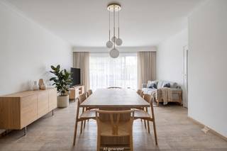 Bij het betreden van het appartement komt u terecht in een inkomhal met ingemaakte kasten. Vanuit de hal wandelt u door naar de lichtrijke leefruimte waar een groot schuifraam toegang biedt tot het eerste terras. Aansluitend op de woonkamer bevindt zich de vernieuwde keuken, die beschikt over een aanpalende berging. De nachthal leidt u naar de 2 slaapkamers, waarvan de kleinste kamer toegang heeft tot het tweede terras. Daarnaast is er een 3de kamer aanwezig, die u volledig naar wens kunt inrichten als dressing of bureau. Verder is er een gastentoilet en een badkamer, die beiden in 2024 zijn vernieuwd.<br /><br />Bijzonderheden: <br />- Energiezuinig - EPC B<br />- Verhuurd sinds 2010 aan €805/maand<br />- Garage achteraan optioneel aan te kopen voor €25.000<br />- 2 terrassen<br />- Gemeenschappelijke fietsen- en vuilbakberging<br /><br />De bereikbaarheid van dit appartement te koop in Merksem is top. Op wandelafstand vindt u supermarkten en het openbaar vervoer. Dit vastgoed in Merksem is een interessante opportuniteit voor zowel starters als investeerders. Kom snel kijken ontdek zelf de mogelijkheden van dit appartement!<br /><br />Het Dewaele vastgoedkantoor van Merksem te Lambrechtshoekenlaan 183 staat graag tot uw dienst. Had u graag een gratis schatting van uw eigendom via ons immokantoor? Mail naar maxime.weyler@dewaele.com.<br /><br />De AI-visualisaties zijn bedoeld als inspiratie. Er werd geen rekening gehouden met technische specificaties, stedenbouwkundige voorschriften of de concrete mogelijkheden tot realisatie.<br /><br />Bestuursmaatregelen in het maatregelenregister: nee