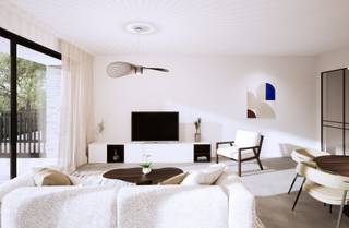 Uitzonderlijk kwalitatief afgewerkt nieuwbouwappartement van ca. 115 m² op een goed bereikbare locatie.<br /><br />Het appartement telt twee zeer ruime slaapkamers. De leefruimte geeft uit op het zuidgerichte terras van 24m² met mooi zicht op groen.<br /><br /><span><strong>Bijzonderheden</strong></span><br />Smaakvolle vloeren<br />High-end keuken uitgerust met Miele-toestellen<br />Geothermische warmtepompen van Viessmann, uiterst energiezuinig<br />Grote raampartijen met driedubbele beglazing voor optimale geluidsisolatie<br />Automatische zonnescreens<br />Zonnepanelen<br />Lift en ondergrondse staanplaatsen<br />Bovengrondse fietsberging en ondergrondse berging<br />Veiligheidsdeur<br />Camerabewaking op het domein<br /><br />Lasten 200 EUR/maand