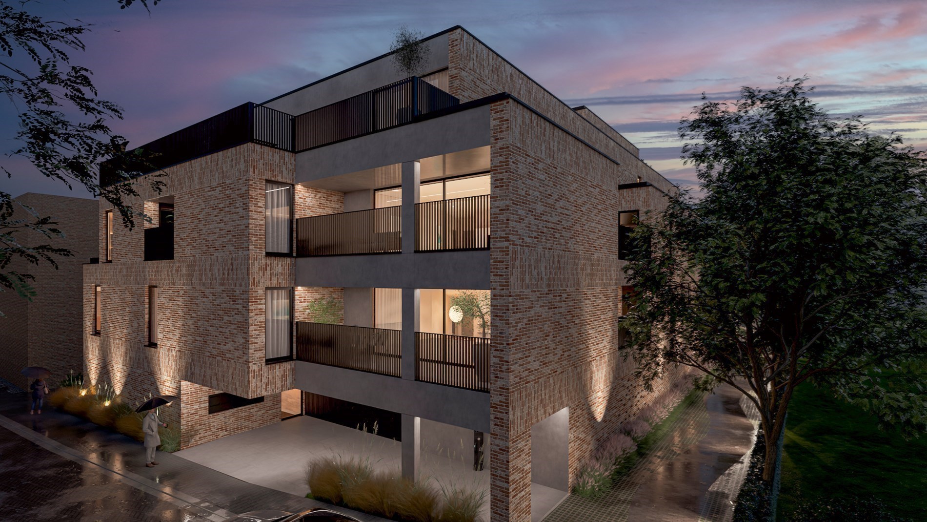 Nieuwbouwappartement op de derde verdieping met 3 slaapkamers en ruim terras met zicht op de kloostertuin, in res. De Motte, vlakbij het centrum van Hoeselt - foto 5