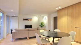 COMPLEET GERENOVEERD, LICHTRIJK TWEE SLAAPKAMER APPARTEMENT (ZUID-WEST GERICHT) OP 75 METER VAN HET STRAND TE DE PANNE - INCLUSIEF GROTE...