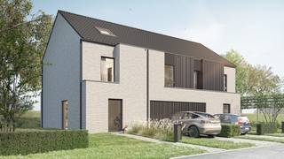 Deze moderne, halfopen woning bouwden we in Lievegem-Zomergem, in een kindvriendelijke, rustige en residentiële woonbuurt. Je woont er nabij de dorpskern met tal van winkels, sport- en recreatiemogelijkheden en scholen. Via de N9 en de R4 geniet je van een vlotte verbinding. Vlakbij vind je mooie wandel- en fietsroutes langs de Lieve, het Schipdonkkanaal en het kanaal Gent-Brugge.
De woning beschikt over: een inkomhal met toilet, een ruime woon- en eetkamer met veel lichtinval, een -naar eigen keuze ingerichte- open keuken, een inpandige garage, 4 slaapkamers, een functionele badkamer, een berging en een zolder. Je kiest zelf de afwerkingsmaterialen voor keuken, badkamer, vloeren en binnendeuren. Het gebruik van een warmtepomp in combinatie met vloerverwarming en zonnepanelen zorgt ervoor dat jouw toekomstige energiefactuur onder controle blijft (E10).