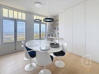 Ontdek dit karaktervolle appartement op een toplocatie aan de zeedijk van Westende, gelegen in een prachtig geklasseerd gebouw vol authenticiteit...