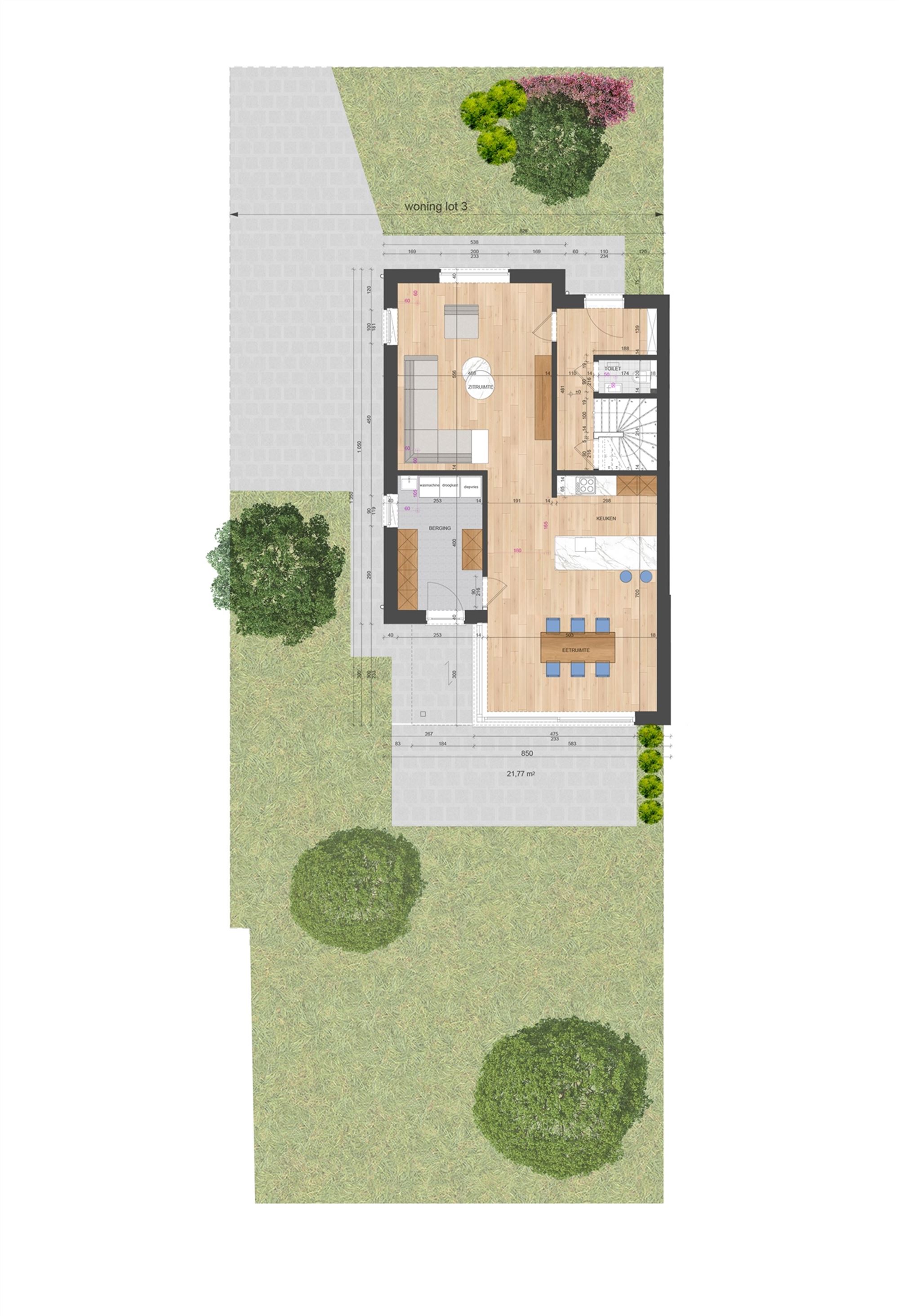 NIEUWBOUWWONING MET 3 SLAAPKAMERS UITERST CENTRAAL DOCH RUSTIG GELEGEN TE ZONHOVEN - foto 5