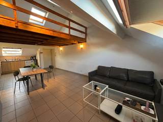 Vous recherchez un studio confortable dans un emplacement central à Hasselt ? Alors ce studio de Minderbroedersstraat vaut vraiment le détour.<br /><br />Le studio est situé dans une rue latérale des principales rues commerçantes de Hasselt. Grâce à cet excellent emplacement, vous pourrez profiter de tous les avantages du centre-ville. Des boutiques, des restaurants confortables, des supermarchés et les transports en commun sont tous accessibles à pied.<br /><br />Le studio est réparti sur deux étages, séparant le salon et la chambre à coucher.<br /><br />Disposition :<br />- salle à manger <br />- Salon<br />- Cuisine<br />- Salle de bain<br /><br />Étage +4 :<br />- Chambre<br /><br />Supplémentaire :<br />- Abri à vélos commun<br /><br />Ce studio vous intéresse ?<br /><br />Le moyen le plus rapide de planifier une visite est d'appuyer sur le bouton rouge de notre site Web (www.dewaele.com).<br /><br />Les rendez-vous de visite ne peuvent pas être pris par téléphone. Pour toute autre question, vous pouvez toujours nous contacter au 011 30 50 50.<br /><br />À bientôt