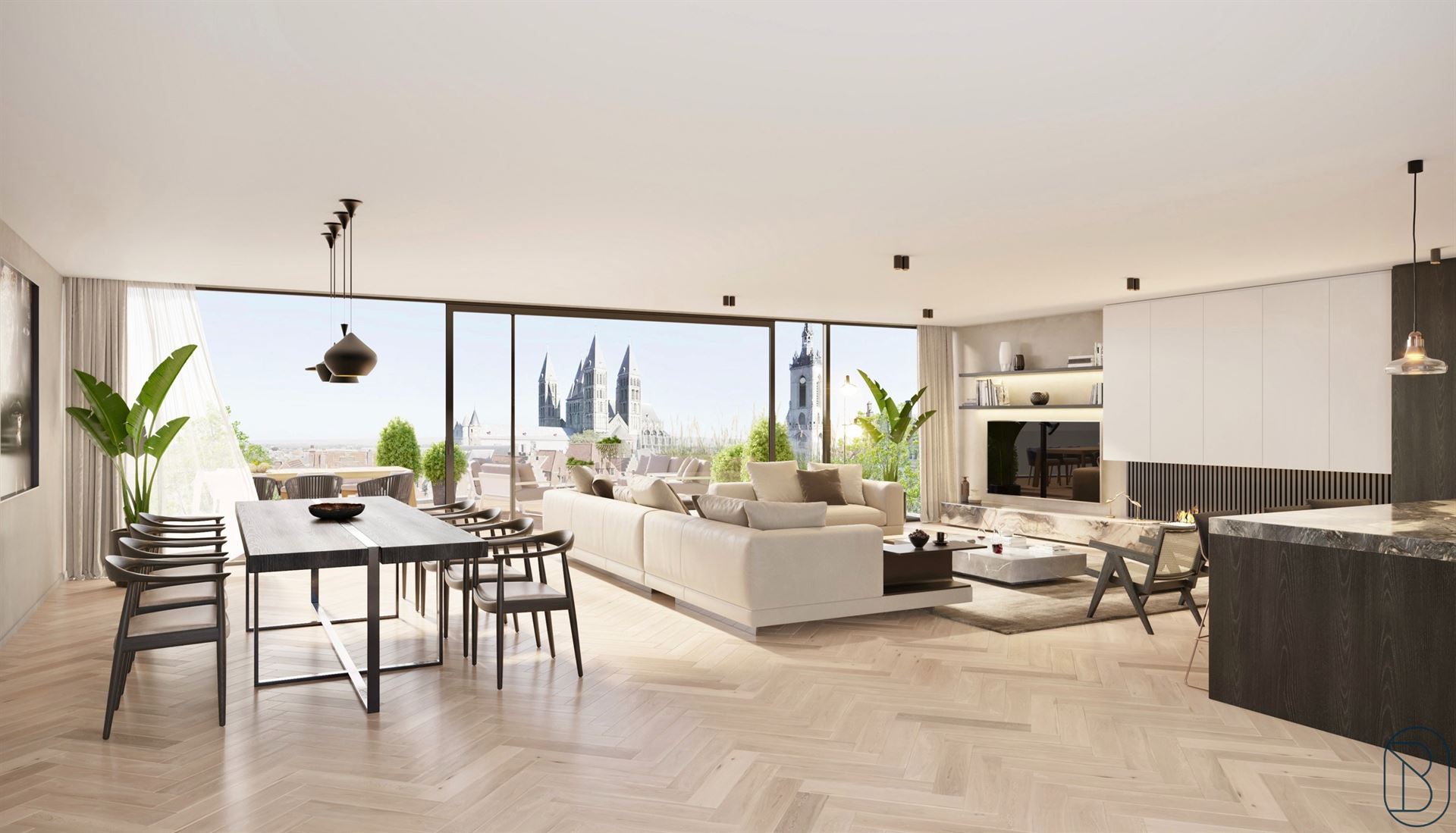 Luxe-app. met zuidgerichte terrassen, pal in het centrum! - foto 1