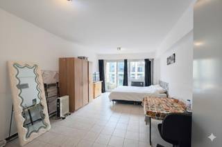 Deze charmante studio is ideaal gelegen op wandelafstand van het Centraal Station van Antwerpen. Dankzij de uiterst centrale ligging bevindt alles zich binnen handbereik: openbaar vervoer, winkels, horeca en het bruisende stadsleven.<br />De studio is gelegen op de 3de verdieping en beschikt over een praktische indeling. Via de inkomhal met ingemaakte kasten én aansluiting voor een wasmachine kom je binnen in de studio. Verder is er een badkamer met douche en toilet, een aparte keuken en een leef- en slaapruimte die uitgeeft op een aangenaam terras aan de voorzijde van het gebouw.<br />Een ideale woonst voor wie comfortabel en centraal wil wonen in Antwerpen.