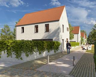 -- Stijlvol wonen in energiezuinige perfectie --<br /><br />Dit nieuwbouwproject omvat zeven stijlvolle woningen met een speelse en hedendaagse architectuur. De combinatie van doordachte vormgeving en praktische indeling zorgt voor een aangename en comfortabele woonbeleving.<br /><br />Elke woning wordt gerealiseerd met oog voor detail en volgens de regels van goed vakmanschap. Er wordt gewerkt met kwalitatieve materialen en een zorgvuldige afwerking, volledig conform het lastenboek.<br /><br />Dit project biedt je een ideale balans tussen esthetiek, kwaliteit en wooncomfort, perfect voor wie op zoek is naar een thuis in een rustige, aangename en kindvriendelijke omgeving.<br /><br />=> BEN-woning<br />Alle woningen worden BEN (Bijna Energie Neutraal) met een E-peil kleiner of gelijk aan E30. BEN-woningen verbruiken weinig energie voor verwarming, koeling, warm water en ventilatie. De energie die ze toch nodig hebben, wordt uit groene hernieuwbare energiebronnen gehaald.<br /><br />=> Afwerking<br />De woningen kunnen casco plus of volledig afgewerkt conform het lastenboek gekocht worden.<br />De geadverteerde prijs op de website is casco plus<br /><br />=> Indeling woning 5<br />-- Gelijkvloers: inkomhal, apart toilet, leefruimte met keuken en berging;<br />-- Verdieping: overloop, apart toilet, berging, drie slaapkamers en badkamer;<br />-- Zolder.